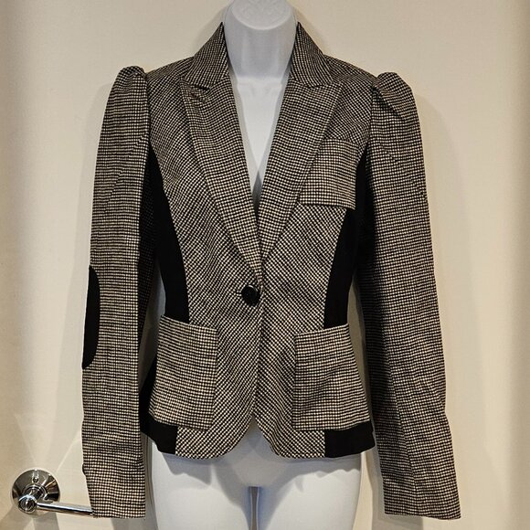 Diane Von Furstenberg Jackets & Blazers - DVF 'Theobald' Blazer-Jacket, Houndstooth Print, Size 6